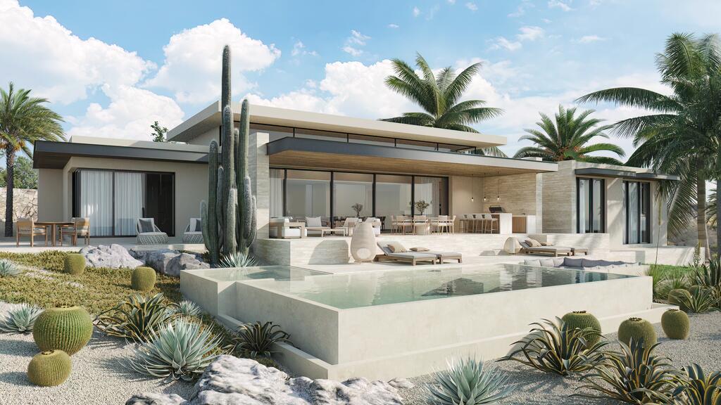 Cabo Luxury Rolling Hills Excellent pre-construction INVESTMENT opportunity!Introducing Villa Desértica, a unique residence featuring a blend of contemporary architecture and luxurious high-end finishes. This single-story home, with 4 bedrooms, 4.5 bathrooms, and a spacious 2.5-car garage, features an open layout that combines the great room with a spacious terrace that includes a firepit, pool, jacuzzi, and barbecue area.Perfect for entertaining family and friends, it offers panoramic – 1 BLK 27 Monte Iztaccihuatl, Pacific, BS