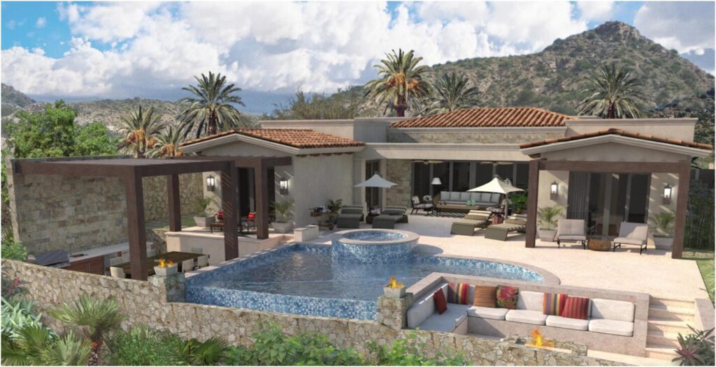 Cabo Luxury Espiritu Del Mar This two story home is located within the exclusive gated community of Espiritu. The entrance surrounded by the interior courtyard will welcome you home; at the lower level a mesmerizing for sale