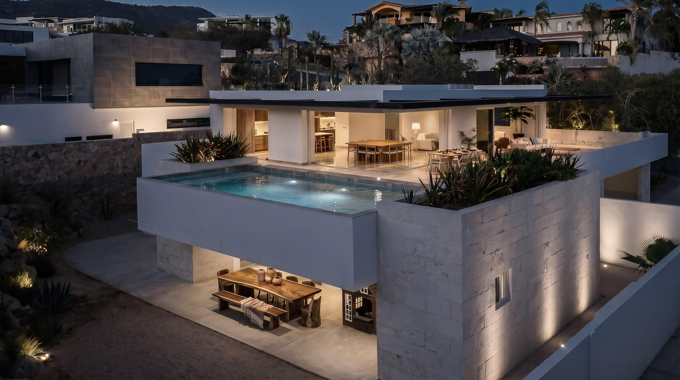 Cabo Luxury Cresta Del Mar Welcome to your future sanctuary in one of Cabo San Lucas' most prestigious gated communities, Cresta del Mar. This brand-new modern residence combines clean architectural lines, expansive open spaces, and breathtaking for sale