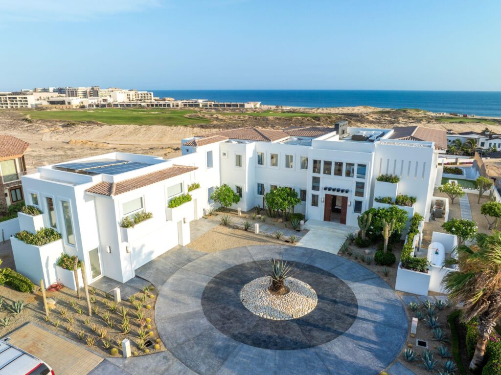 Cabo Luxury Beach Estates Luz de Diamante is perfectly situated just a short walk from the beach and nestled within the prestigious Diamante community positioned between the 5th and 16th holes of the Dunes Course designed by Davis Love III. Spanning approximately 20,000 sqft, this magnificent residence, built in 2017, seamlessly blends modern design with Mexican accents. The estate boasts four spacious master bedrooms, each providing stunning ocean – Beach Estates, Pacific, BS