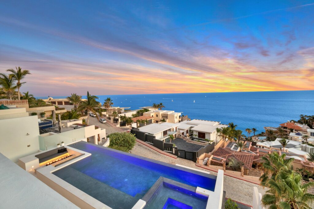Cabo Luxury Pedregal Csl Where the Pacific becomes your private theater.Perched on the cliffs of El Pedregal, Milichichi is a rare convergence of architectural precision and raw natural drama. From every level of this four-story residence, the Pacific stretches endlessly before you -- and during the season, whales breach and call close enough to hear from the comfort of your deck. This is not a – Camino de los Gatos Lot 9, Cabo San Lucas, BS