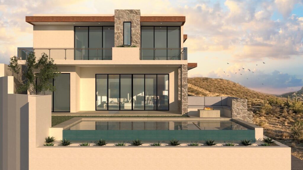 Cabo Luxury El Tule-Inland:General Pre-construction residence in Rancho Los Tules, Los Cabos. Features 4 bedrooms, each with a full bathroom and walk-in closet, offering privacy and comfort. Enjoy ocean – Casa El Tule, San Jose Corridor, San Jose Corridor, BS