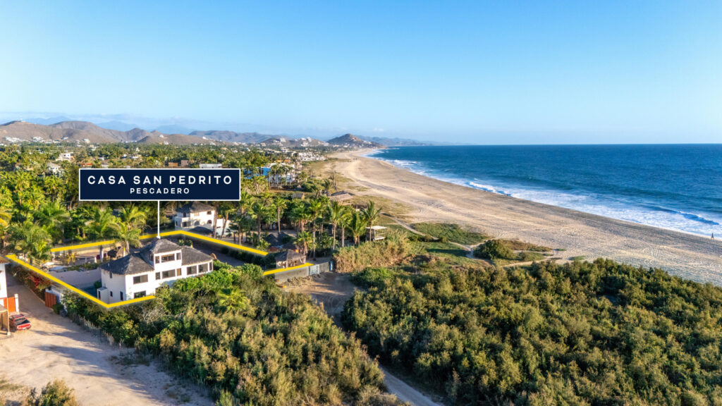 Cabo Luxury Pescadero A very rare double-lot opportunity with direct access to one of the best surf breaks on Baja's Pacific side, offering strong rental income and significant future upside.Casa San Pedrito sits on two 1,000 m² lots in one of the most sought-after locations in El Pescadero. Directly across from the beach, the property captures the essence of Baja living with consistent surf, open – Casa San Pedrito double lot, Pacific, Pacific, BS