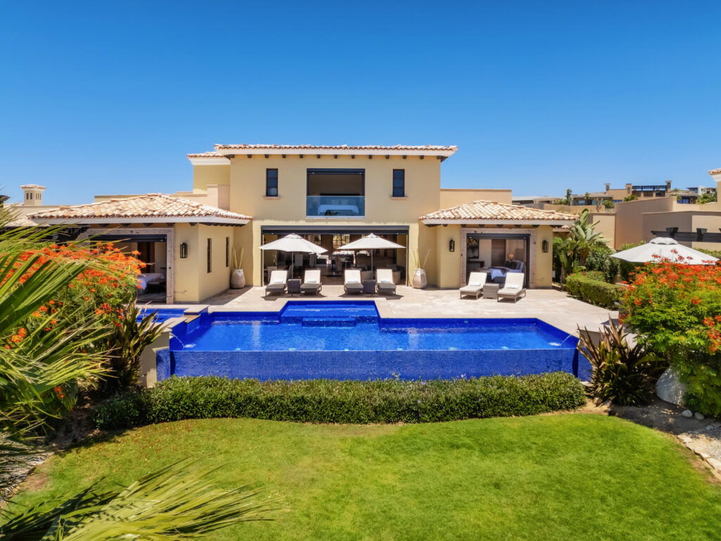 Cabo Luxury Golf Villas Overlooking the Tiger Woods designed Oasis 12-hole Short Course within Diamante Cabo San Lucas, this unique six-bedroom, six-bathroom contemporary hacienda-style residence offers a seamless blend of comfort, design, and natural surroundings.Upon entry, a private central courtyard welcomes you, with bedrooms thoughtfully arranged around it, creating both privacy and a strong sense of connection. The home flows naturally into an open-concept great room, where the kitchen, dining, and living areas come together around a warm fireplace, all opening onto a covered terrace.Designed to embrace Cabo's – Diamante, Golf Villa 47, Pacific, Pacific, BS
