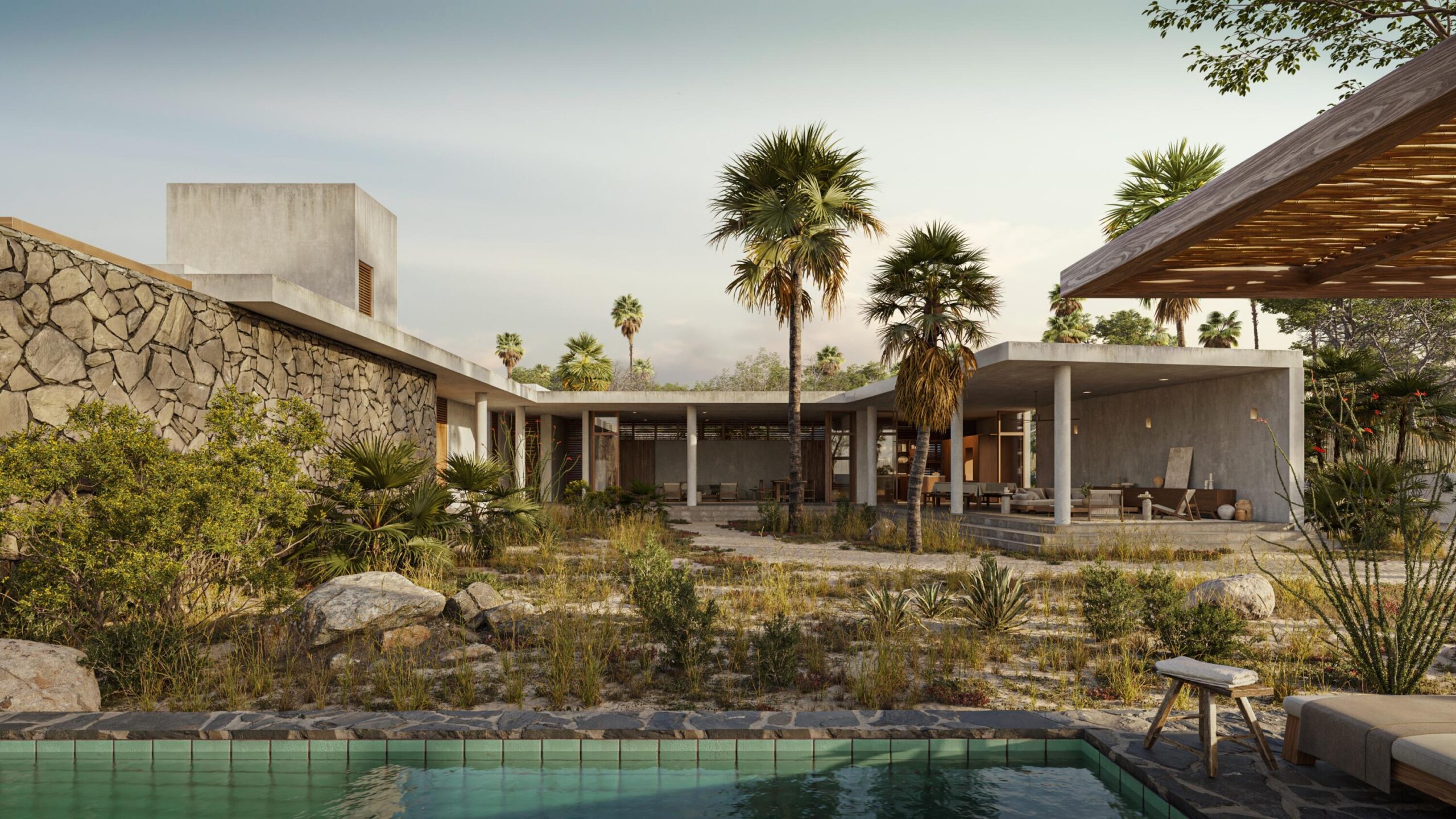 Cabo Luxury San Sebastian Welcome to Casa Entre Patios, where architectural brilliance meets Baja California Sur's natural splendor in this extraordinary four-bedroom, four-and-a-half-bathroom residence. Designed by celebrated Mexican architect Sergio Ortiz, this home transforms living into an art form, where polished concrete dances with warm wood and native stone to create spaces that breathe with the landscape.Located within La Huerta San Sebastián, an exclusive private enclave of just ten architecturally distinguished homes, this remarkable development represents a harmonious union of visionary design and natural beauty. Each residence within this intimate community has been thoughtfully positioned to honor the land's contours while maintaining privacy and connection to the surrounding landscape. CasaBaja Workgroup, creators of La Huerta, is a local team of Todos Santos residents with for sale
