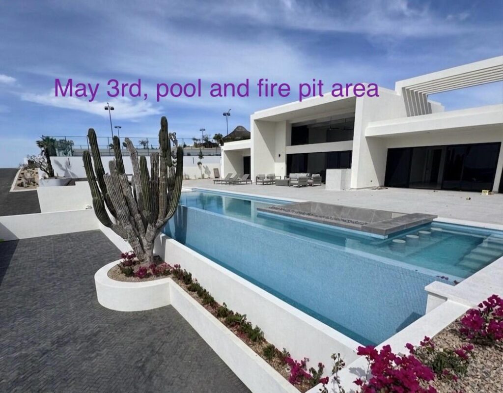 Cabo Luxury Rolling Hills Come and see this beautiful home in the making!!! Already 65% completed as of Jan 22nd 2026, Completion date May 2026. Confident builder, with only 35% down and 65% on delivery!Come and be apart of the very private Rolling Hills community, nestled just 10 minutes north from the bustling Cabo San Lucas. Rather than purchasing land and building, we have it all taken care of for you! This 5-bed/ 5-bath large estate style modern home is perfect for entertaining family and friends or giving you the space you enjoy while at home. Casa Esmeralda will have luscious baja greenery creating serene gardens, along with some of baja's historical state trees and a 250 yr old cactus. The extra large terrace by the pool includes seating areas, fire pit, outdoor dining area, and BBQ. Some of the best features will be the large infinity pool, garage, and rooftop with outstanding – Lot 7 M4 Rolling Hills, Pacific, BS