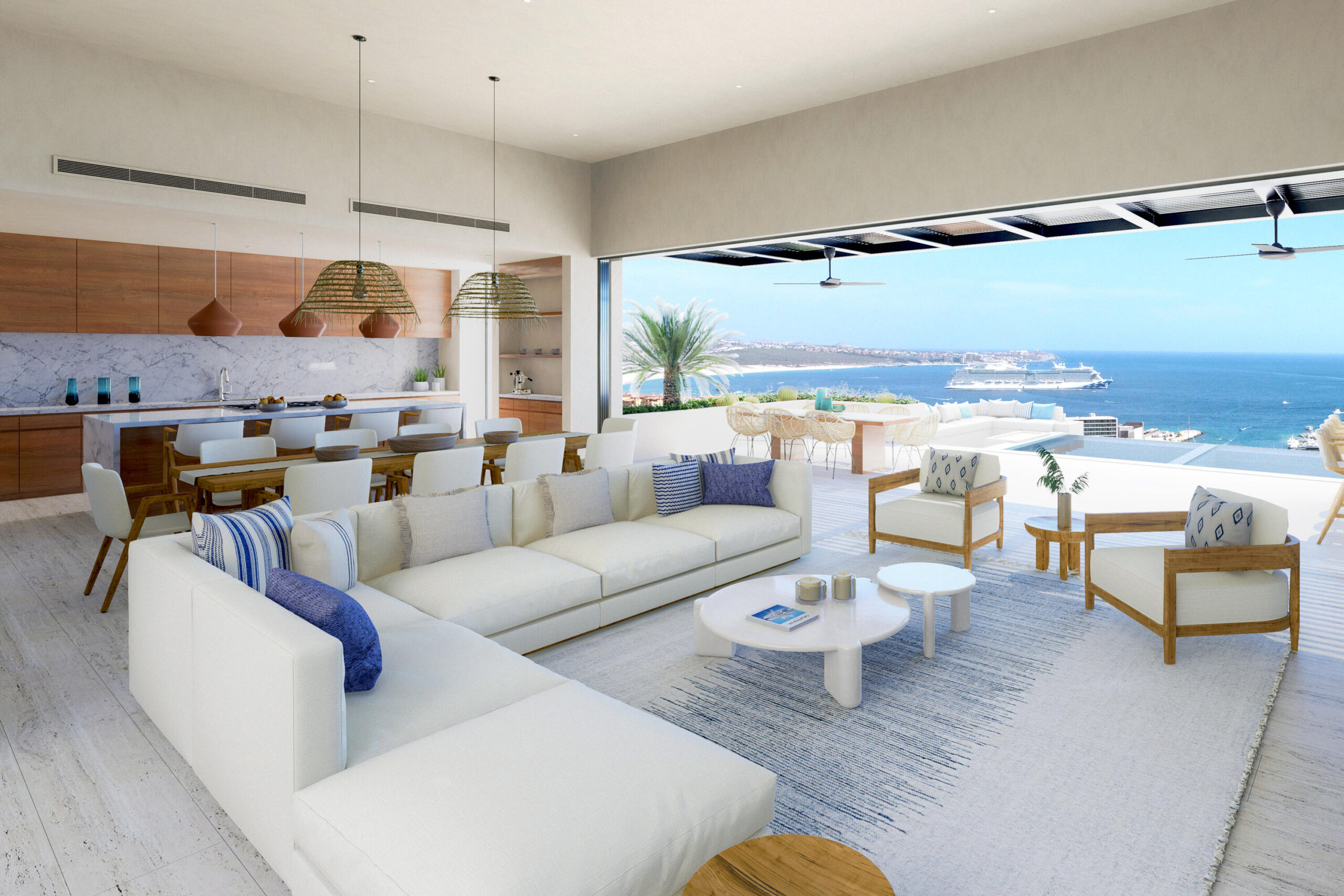 Cabo Luxury Pedregal Csl Villa Sundream. A Pedregal Masterpiece in Progress Poised just below the iconic Pedregal sign, Villa Sundream is a statement of modern luxury with breathtaking, unobstructed for sale