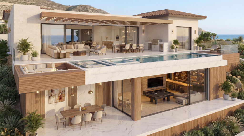 Cabo Luxury Coronado PLEASE WATCH THE VIDEO FIRST!Possibly the best location in Quivira at the end of the Cul De Sac looking directly at the pacific and the Quivira Golf Course. Amazing positioning zero blockage of – Vista de Dios, Pacific, Pacific, BS
